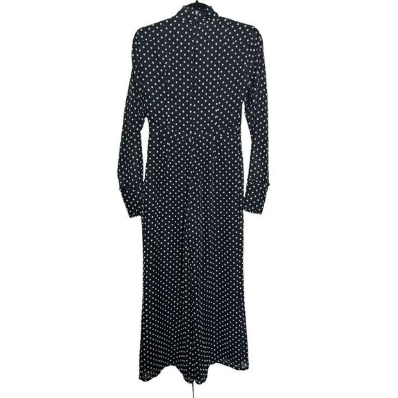 Alexis Davinia Black and White Polka Dot Pants Jumpsuit Sz Small Designer - Picture 10 of 16